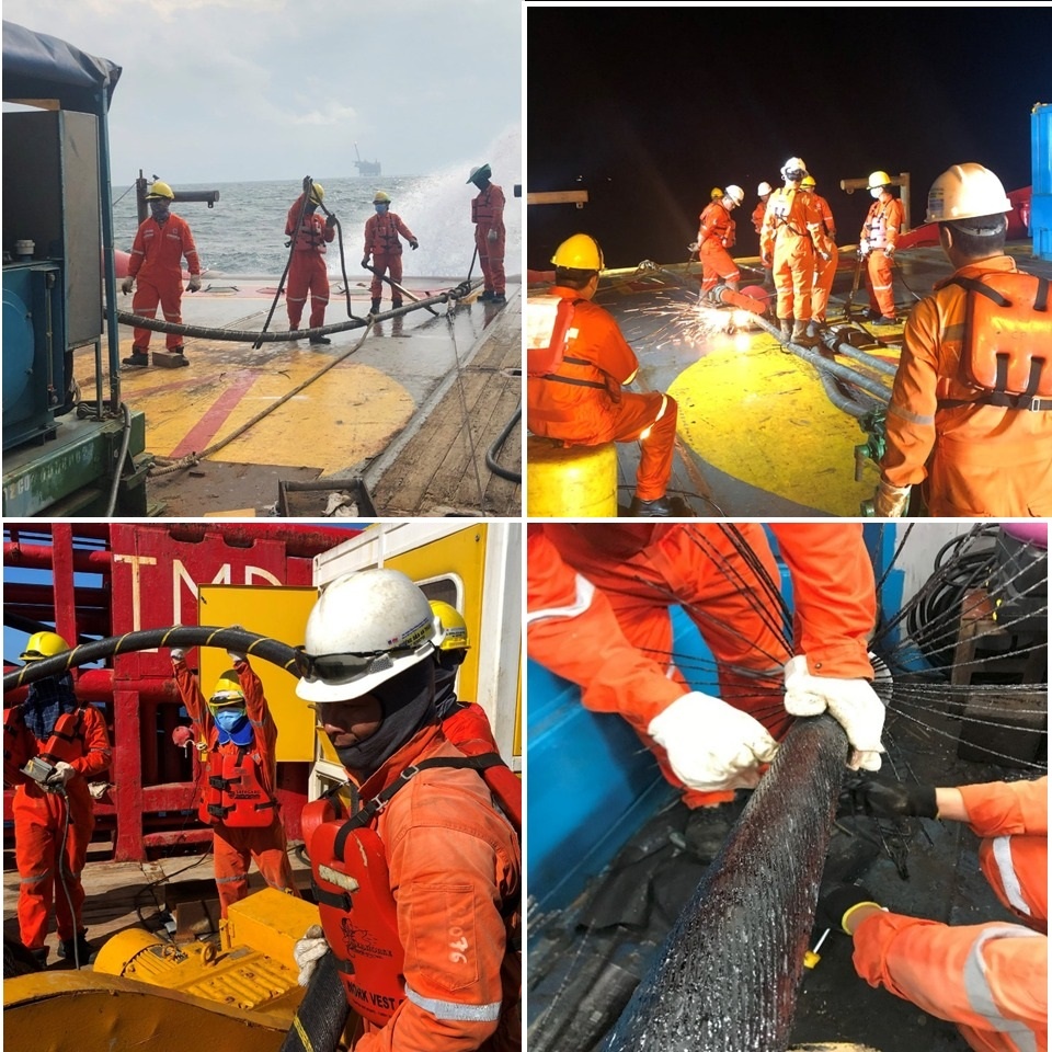 Xí nghiệp Cơ điện Vietsovpetro thực hiện thành công dịch vụ sửa chữa tuyến cáp điện ngầm STV CPP – SVNE